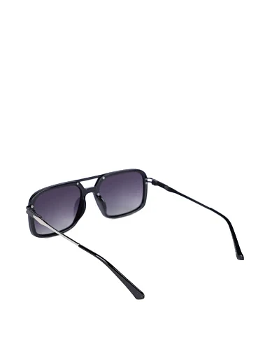 Солнцезащитные очки прямоугольные черные - фото 3 - Miraton