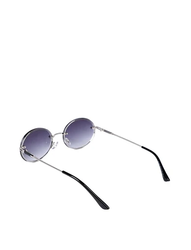 Солнцезащитные очки круглые синие - фото 3 - Miraton