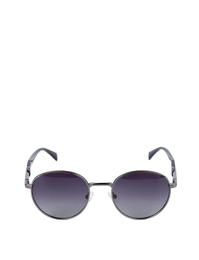 Солнцезащитные очки круглые черные - фото 1 - Miraton