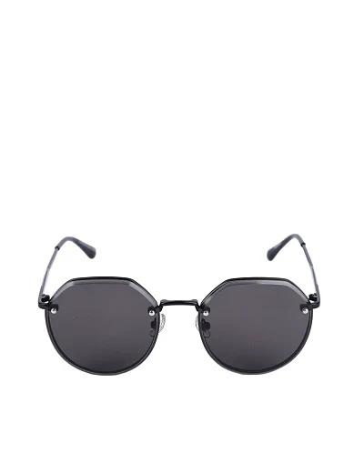 Сонцезахисні окуляри круглі чорні без оправи(31449) - фото 1 - Miraton