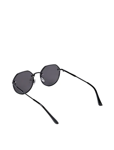 Сонцезахисні окуляри круглі чорні без оправи(31449) - фото 3 - Miraton