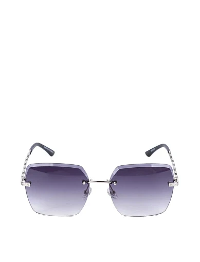 Солнцезащитные очки прямоугольные серые с градиентом - фото 1 - Miraton