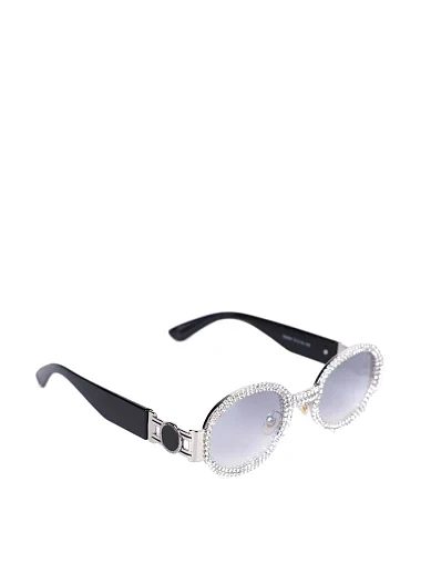 Имиджевые очки в стразах миндалевидные - фото 2 - Miraton