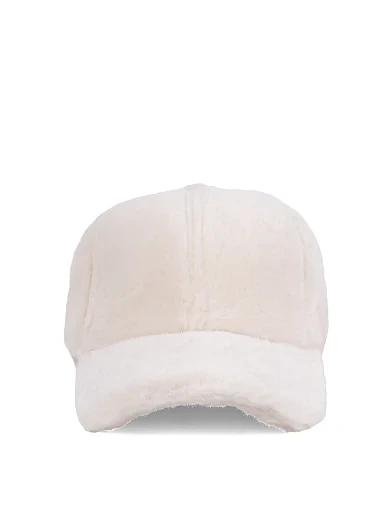 Кепка с мехом молочная - фото 2 - Miraton