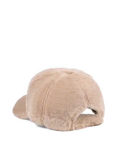 Кепка с мехом бежевая - фото 3 - Miraton