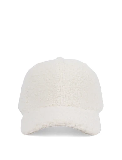Кепка тедди-мех молочная - фото 2 - Miraton