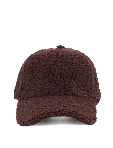 Кепка тедди-мех коричневая - фото 2 - Miraton