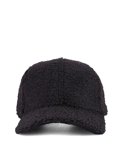 Кепка тедди-мех черная - фото 2 - Miraton