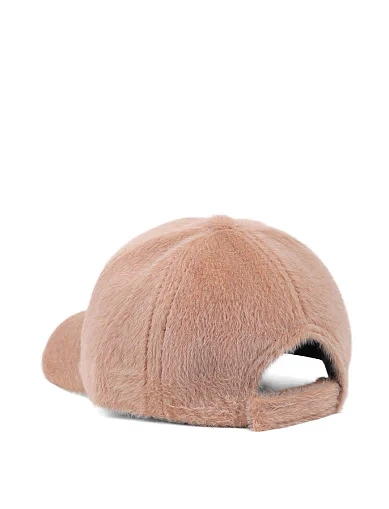 Кепка с мехом бежевая - фото 3 - Miraton