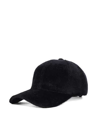 Кепка с мехом черная - фото 1 - Miraton