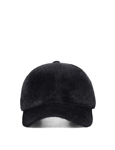 Кепка с мехом черная - фото 2 - Miraton