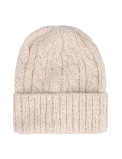 Шапка ангоровая бежевая - фото 1 - Miraton