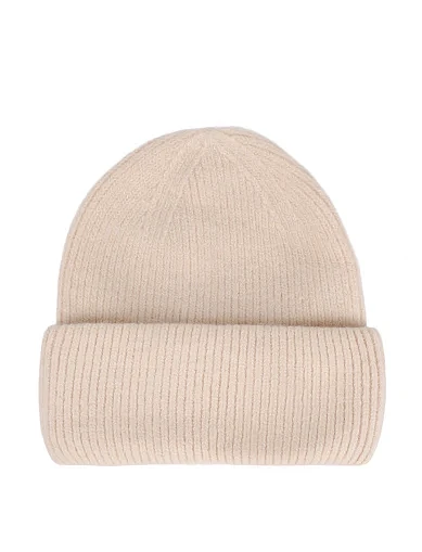 Шапка ангоровая бежевая - фото 1 - Miraton