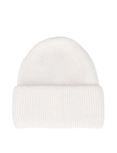 Шапка ангоровая молочная - фото 1 - Miraton