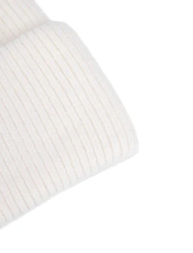 Шапка ангоровая молочная - фото 2 - Miraton