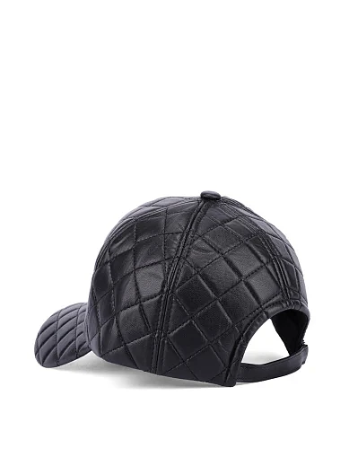 Кепка из экокожи черная - фото 3 - Miraton