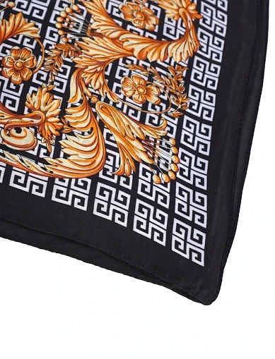 Женский платок тканевый черный - фото 2 - Miraton