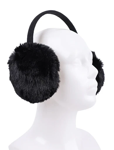 Навушники з хутра чорні(CS-8) - фото 2 - Miraton