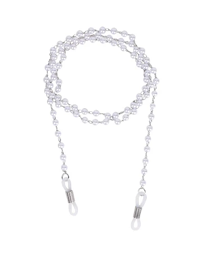 Ланцюжок для окулярів срібний з перлами - фото 1 - Miraton