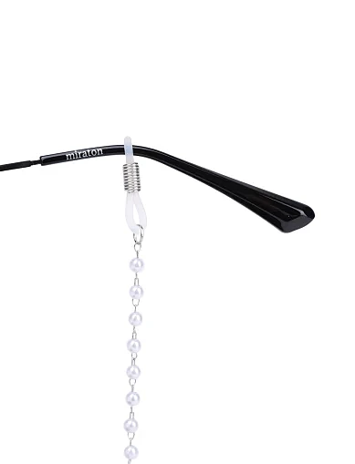 Ланцюжок для окулярів срібний з перлами - фото 3 - Miraton