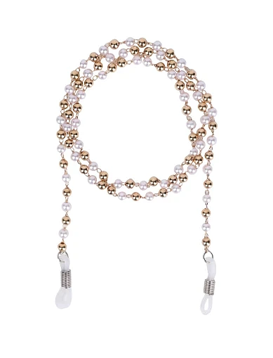 Ланцюжок для окулярів із золотих намистин і перлин - фото 1 - Miraton