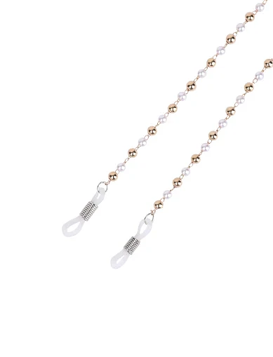 Ланцюжок для окулярів із золотих намистин і перлин - фото 2 - Miraton