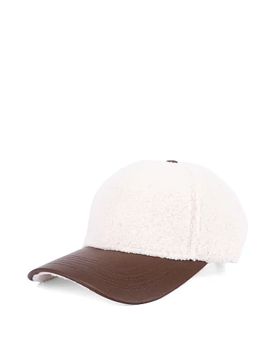 Кепка тедди-мех коричневая - фото 1 - Miraton