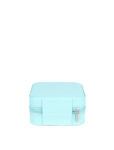 Бокс для украшений из экокожи голубой - фото 3 - Miraton