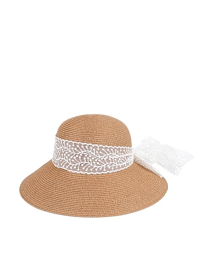 Шляпа из соломы кемел - фото 2 - Miraton