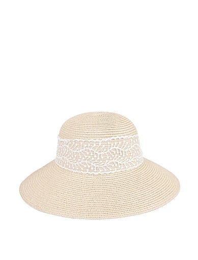 Шляпа из соломы молочная - фото 1 - Miraton
