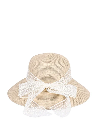 Шляпа из соломы молочная - фото 3 - Miraton