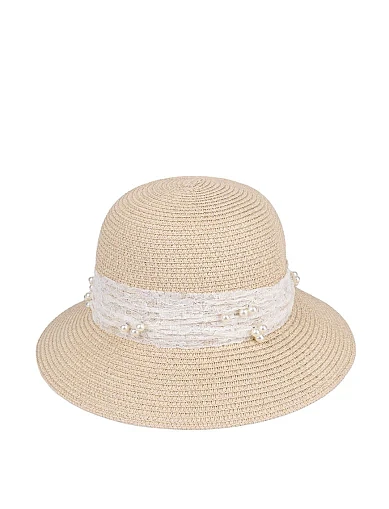 Шляпа из соломы молочная - фото 1 - Miraton