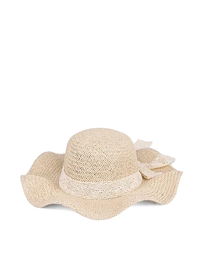 Шляпа из соломы молочная - фото 2 - Miraton