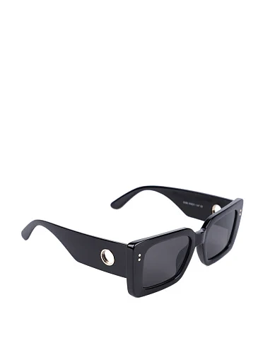 Солнцезащитные очки прямоугольные черные - фото 2 - Miraton
