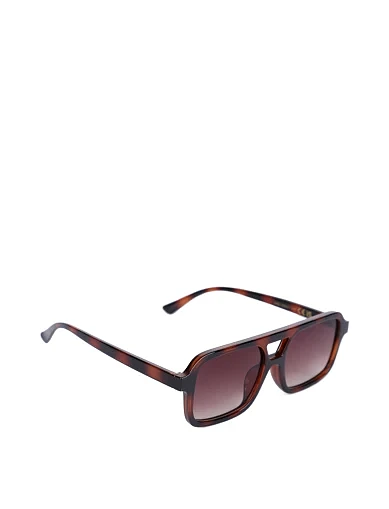 Солнцезащитные очки прямоугольные коричневые - фото 2 - Miraton