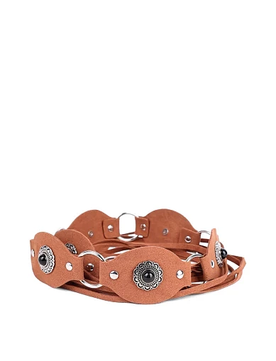 Жіночий ремінь замшевий кемел(MA-14) - фото 1 - Miraton