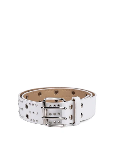 Жіночий ремінь з екошкіри білий(MA-18) - фото 1 - Miraton