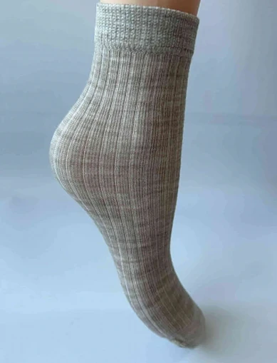 Женские высокие носки Legs WOOL MERINO бежевые (2 пары) - фото 1 - Miraton