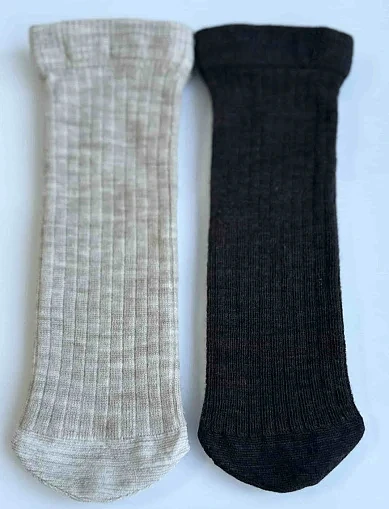 Женские высокие носки Legs WOOL MERINO бежевые (2 пары) - фото 1 - Miraton