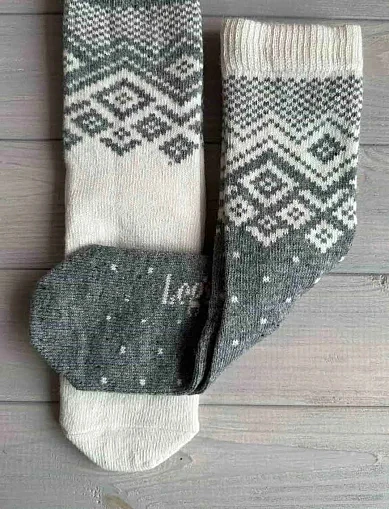 Набор женских высоких носков Legs WOLL молочные, 2 пары - фото 1 - Miraton