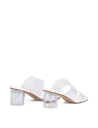 Жіночі сабо Attizzare зі штучної шкіри білі (600-30) - фото 4 - Miraton