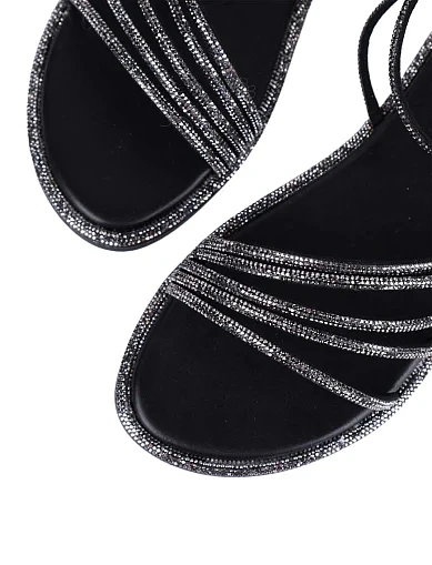 Женские сандалии Attizzare из искусственной кожи черные - фото 5 - Miraton