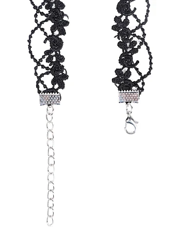 Ажурний чокер метелик чорний(KV-11) - фото 2 - Miraton