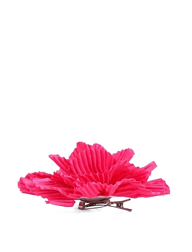 Брошка квітка тканинна червона(KV-15) - фото 2 - Miraton