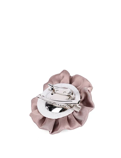 Брошка квітка тканинна бежева(KV-17) - фото 3 - Miraton