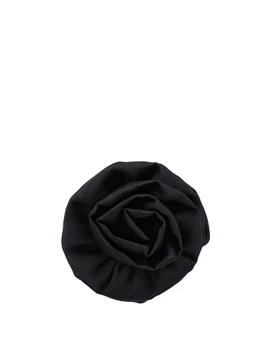 Брошка квітка тканинна чорна(KV-18) - фото 1 - Miraton