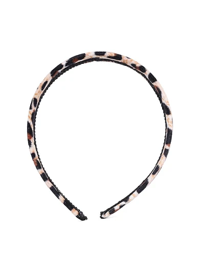 Широкий обруч для волосся тканинний леопардовий(BI-27) - фото 1 - Miraton