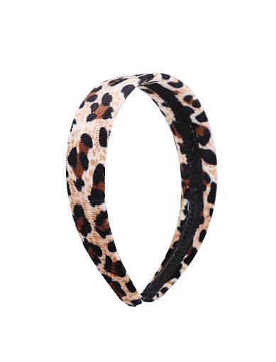 Широкий обруч для волосся тканинний леопардовий(BI-27) - фото 2 - Miraton