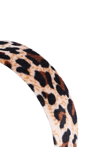 Широкий обруч для волосся тканинний леопардовий(BI-27) - фото 3 - Miraton