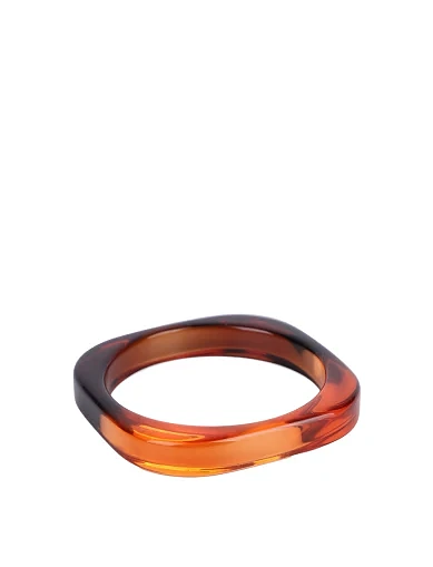 Жіночий квадратий браслет бурштиново-червоний - фото 2 - Miraton